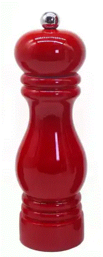 Wooden Salt - Pepper grinder - Red or Natural -18 cm - 7"