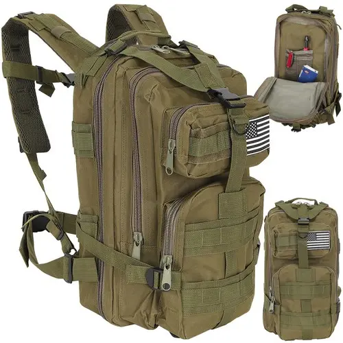 Small green tourist backpack 23243