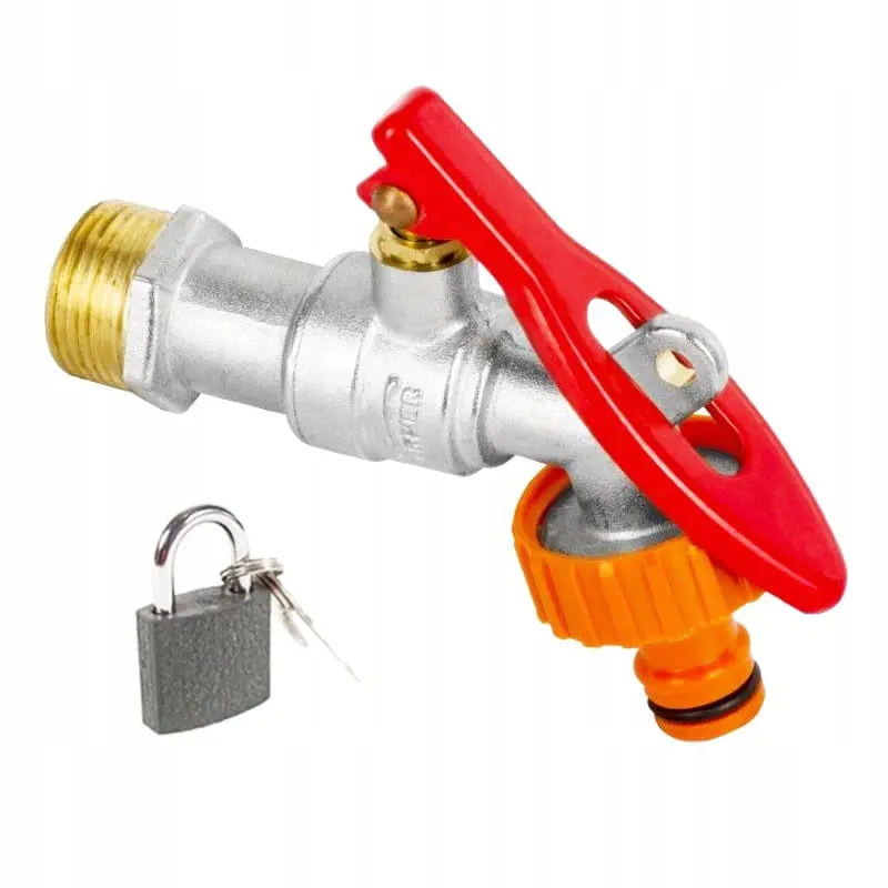 Robinet de Jardin 1/2 avec cadenas, raccord ra 