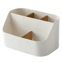Storage box, removable bamboo separations. L19.2x L17.5 xH10.2 cm