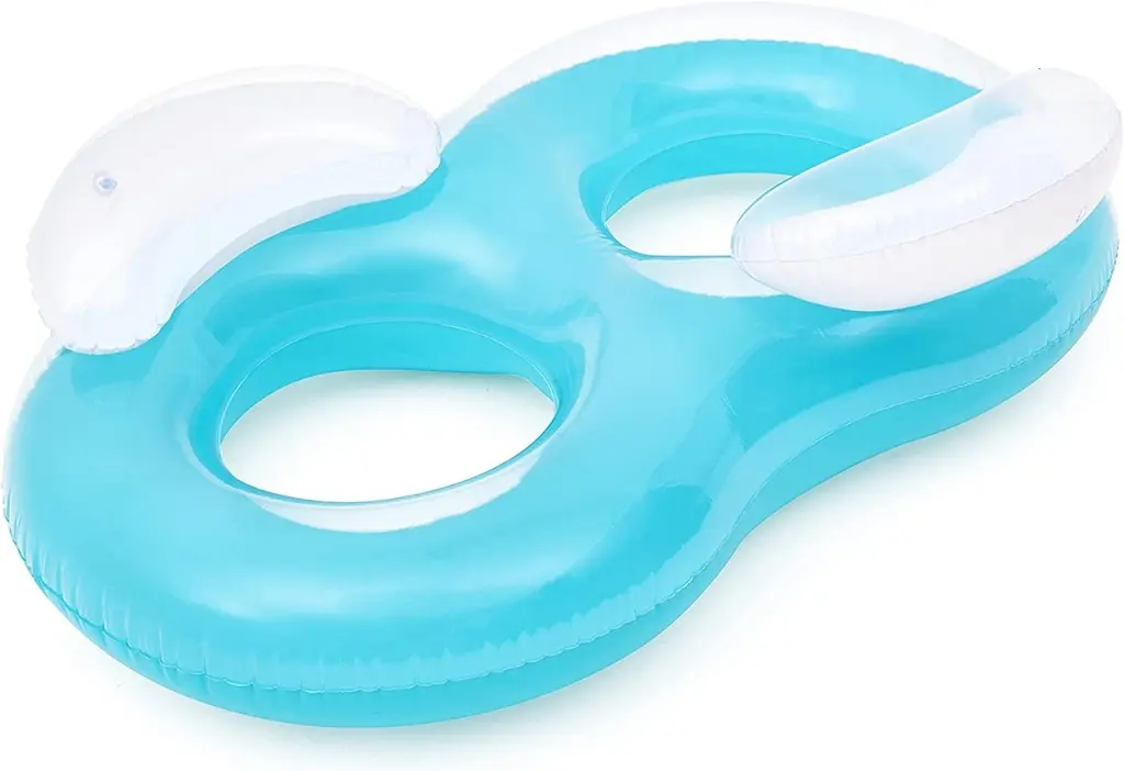 (43009) 2-seater round buoy with Double Ring backrest 188 x 117 cm