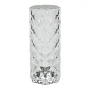 [14434ZEN01] Crystal + telecomm rechargeable LED table lamp