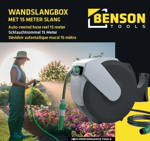 [15100ZEN01] Enrouleur de tuyau à enroulement automatique de 15 