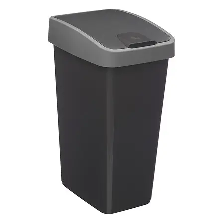 [164737 ZEN01] Poubelle 2 ouvertures plastique 25l
