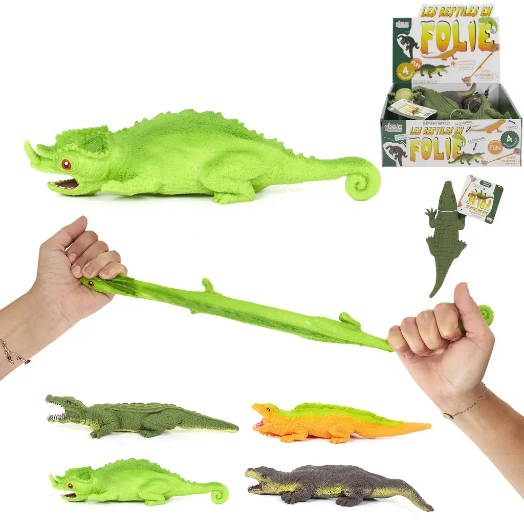 Jouet reptile en folie 4 assorti