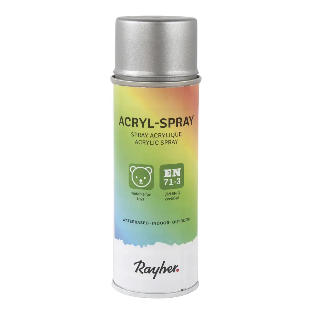 Acrylic spray, brilliant silver, 200 ml