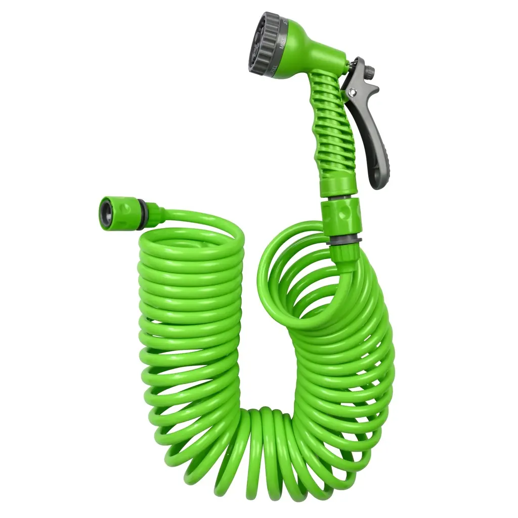 Spiral garden hose with nozzle 10 m