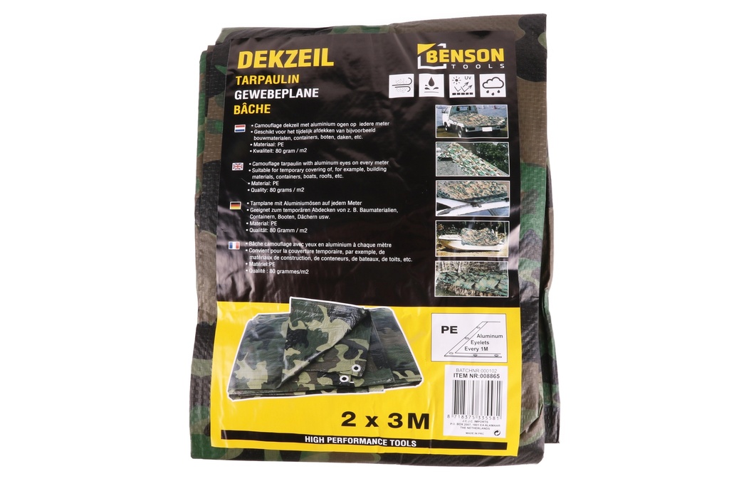 Bache 2 x 3 m armée lourde 