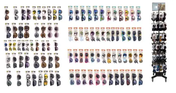 [15214ZEN01] Lunettes de soleil  Display 40x assorti 