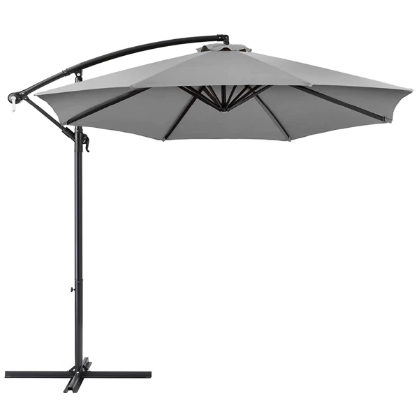 [ZEN07HOP1000812-6] Parasol suspendu 2,8 m, gris