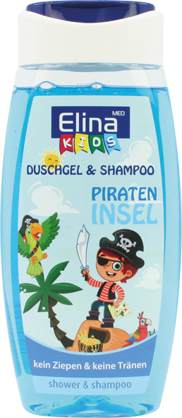Gel douche Elina Kids 250ml 2en1 Pirate Island