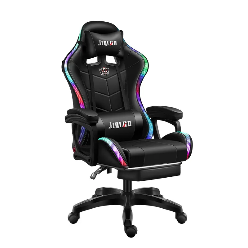 GAMING CHAIR with LED Massage and footrest