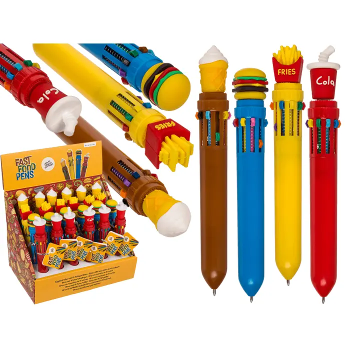 Stylo bille 10 couleurs