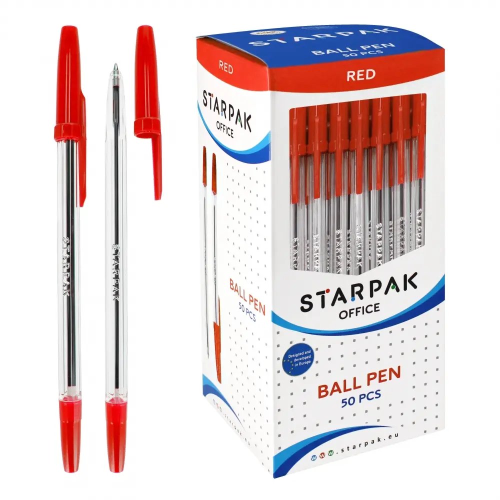[144363 ZEN06] 50 Stylo ferme rouge Starpak 