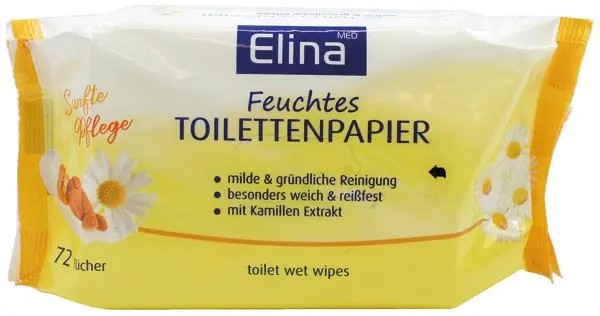 [45135 ZEN06] Wipe Wet toilet paper 72pc Elina