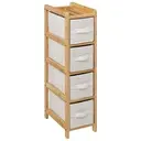 [174903 ZEN06] Thin 4 storage shelf Tidy box beige