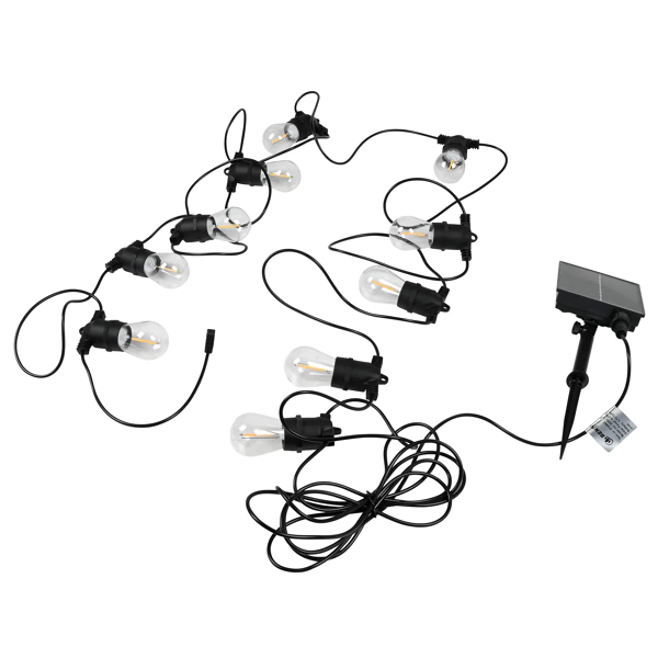 [014483 ZEN06] Guirlande lumineuse LED 8 m solaire IP44 10 pièces