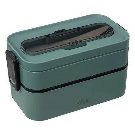 [202575  ZEN06] Lunch box 2 comp + couvert polypropylene
