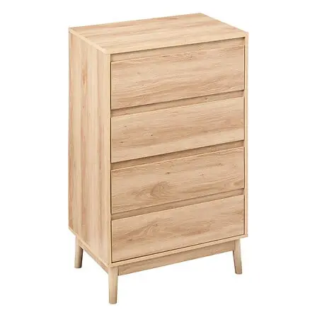 [193545 ZEN026-] Commode 4 tiroirs Abana beige