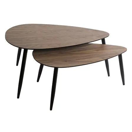 Mileo coffee table x2 brown
