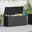 [SFS021NOIR] Coffre de jardin en résine tressée noir