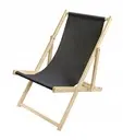 [0087953-cz ZEN06] Chaise longue de plage pliable noire 
