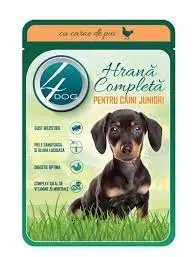 [Poulet Junior ZEN06] 4DOG Wet food for dogs 100 g, junior chicken