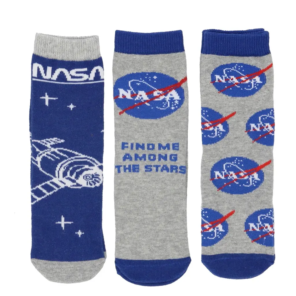 [0130645 ZEN06] Pack of 3 pairs of Nasa socks - Blue