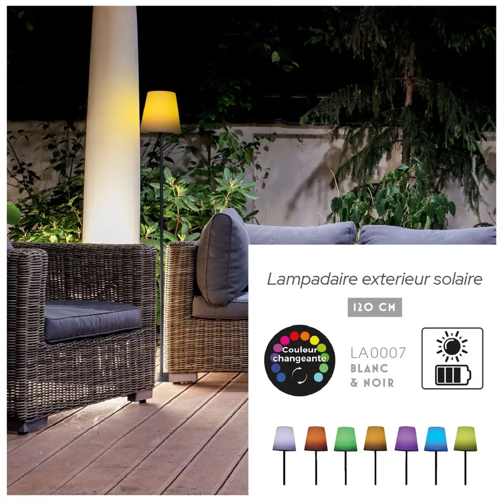 [LA0007 ZEN06] Lampadaire outdoor solaire