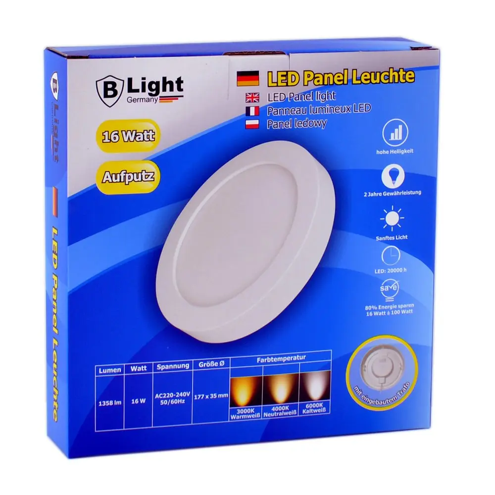 [35615 ZEN06  ] Panneau LED and Saillie - 16 Watts - Round