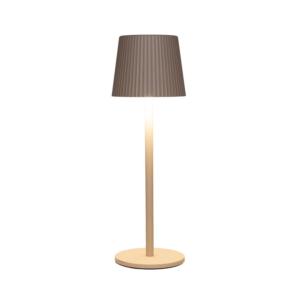 Ribbed LED lamp 9x27.5cm rechargeable touchscreen