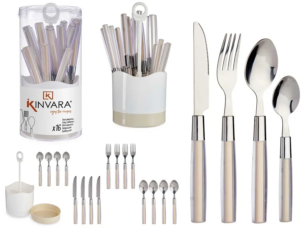 [92343 ZEN06] Set of 16 Kinvara stainless steel covers
