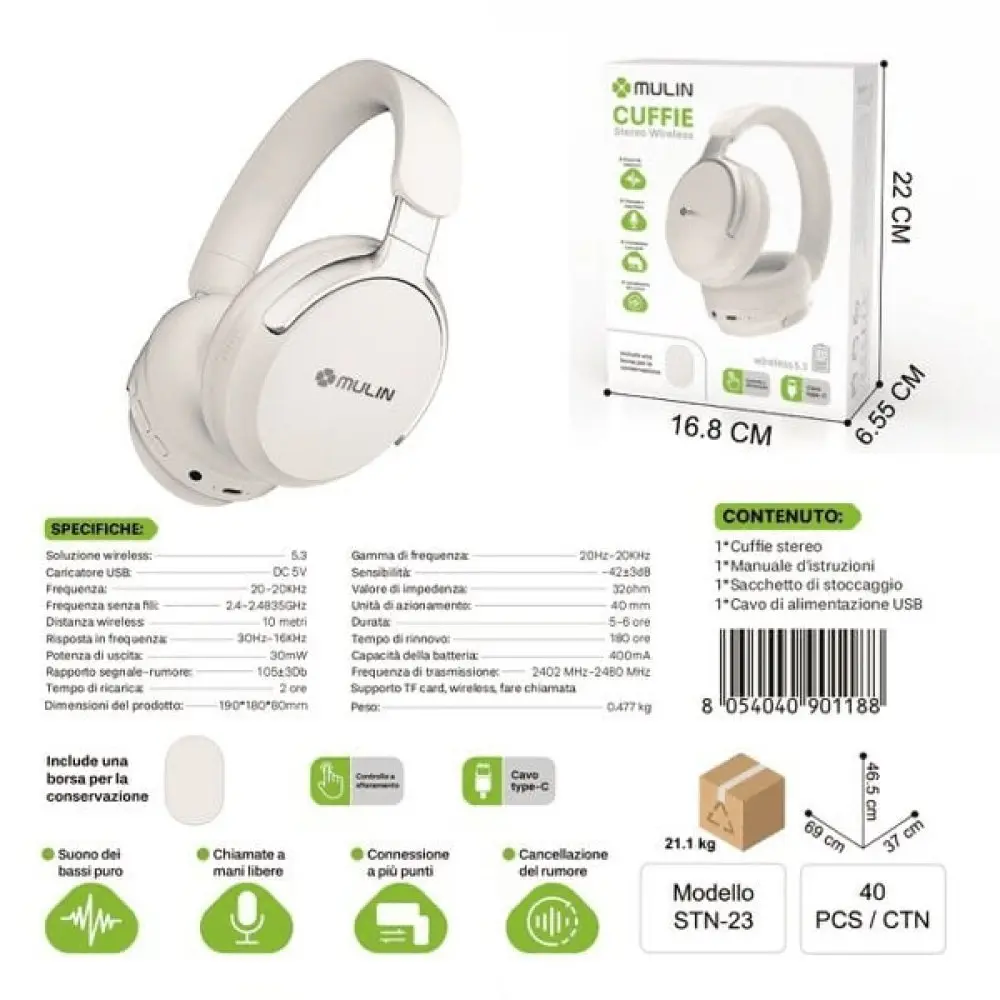 [STN-23 BG ZEN10] Wireless stereo helmet - Beige