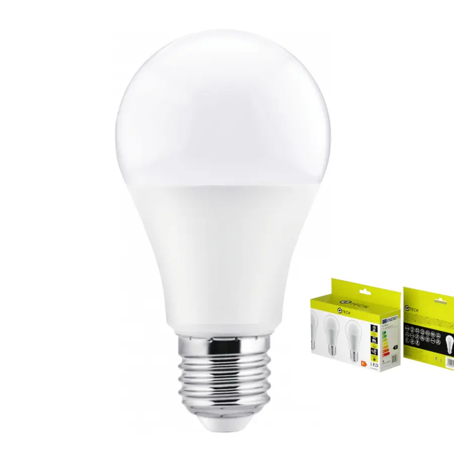 LOT DE 3 Ampoule LED G-TECH, A60, E27, 8,8 W, 806 lm, 4 000