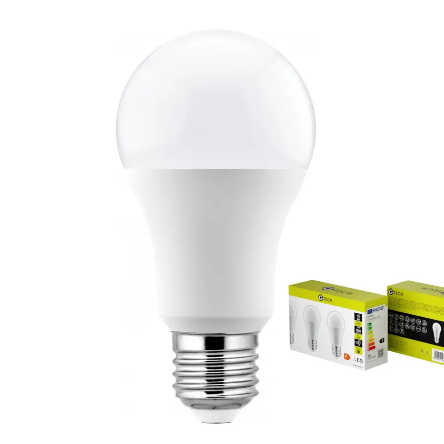 LOT DE 3  Ampoule LED G-TECH, A60, E27, 12,0 W, 1160 lm, 400