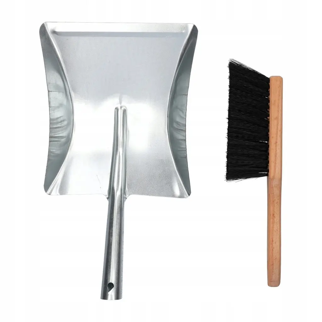 [LOS2-11603 ZEN12] Cleaning set, broom, metal dustpan