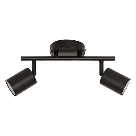 [205931A ZEN12] Plafonnier applique x2 metal Vico nr l28 noir