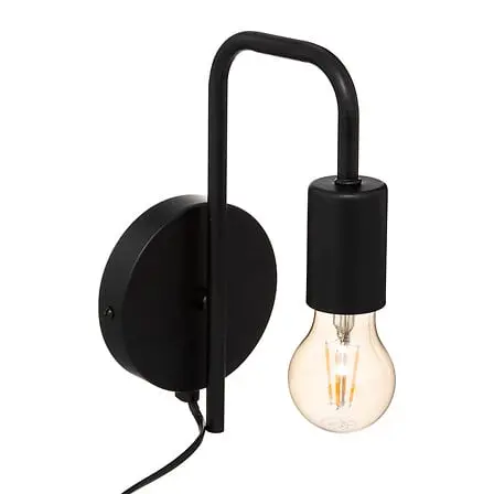 Keli black metal wall light