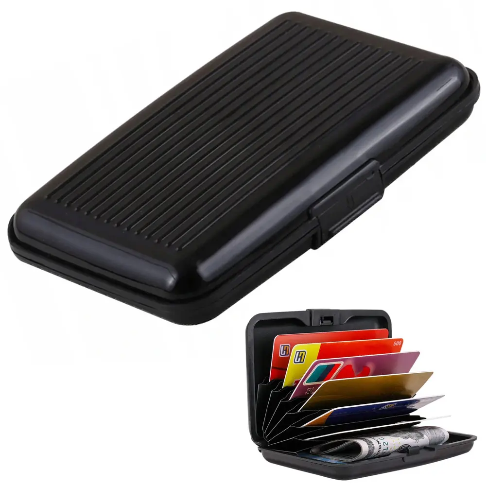 Etui portefeuille en aluminium pour cartes et docu