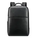[18911A] Large black leather backpack