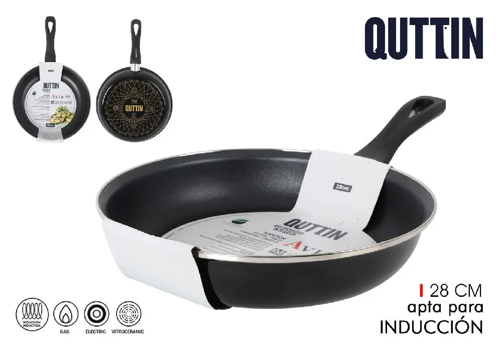 [QT-836B28H ZEN12] Enameled frying pan 28cm Quttin