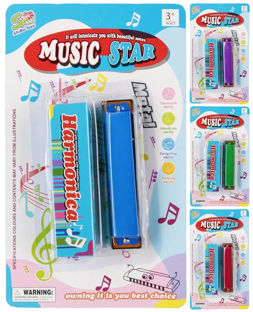 Harmonica métal/plastique 16x27x3 