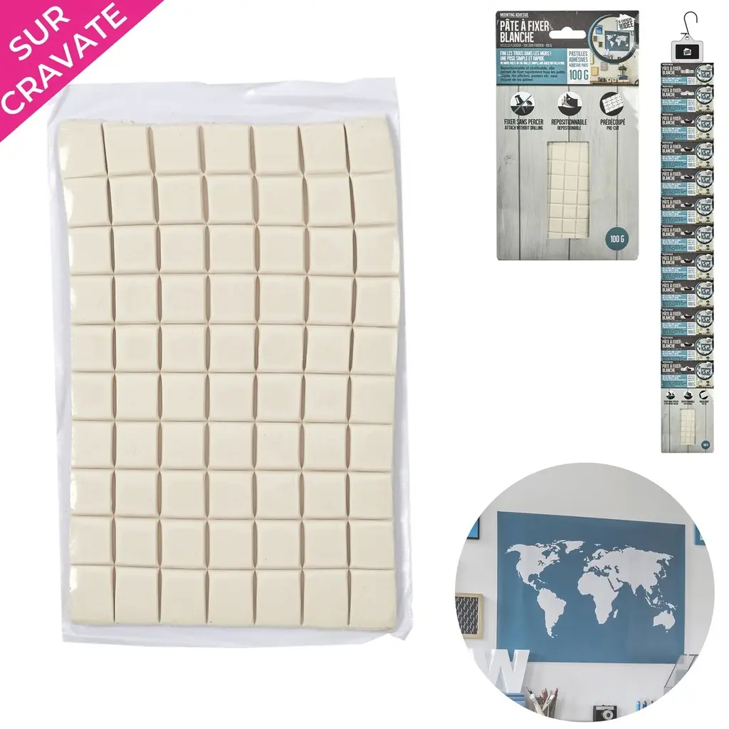 [DI8640 ZEN12] Pate à fixer reutilisable blanche 100g