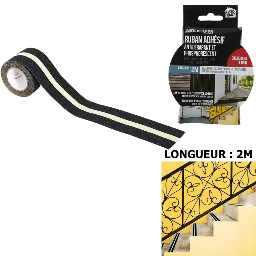 Ruban lumineux antiderapant 200cm