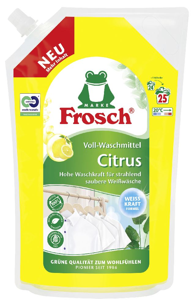 Lessive Frosch Citrus Full-Wash 25 charges