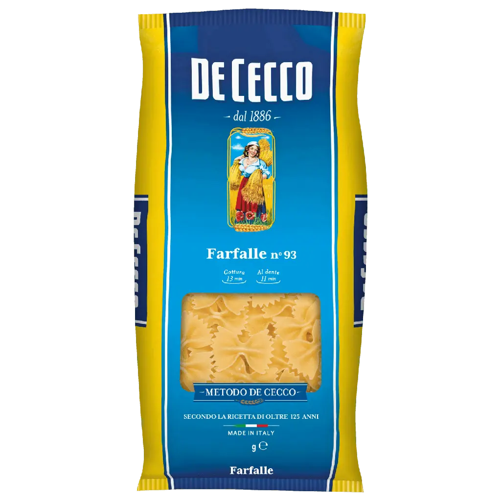 [5274028 ZEN12] De Cecco Farfalle number 93, 500g