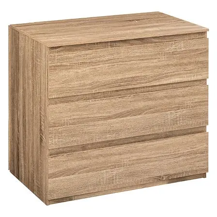 [181235 ZEN12] Dolo beige natural 3-drawer chest of drawers