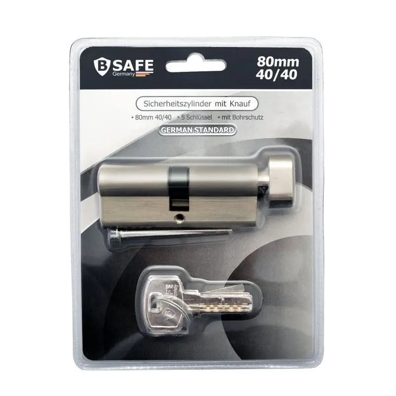 [34919 ZEN12] Cylindre bouton de sécurité 80mm (40/40) avec 5 cles