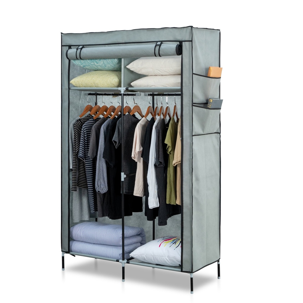 Herzberg HG-8012: gray storage cabinet
