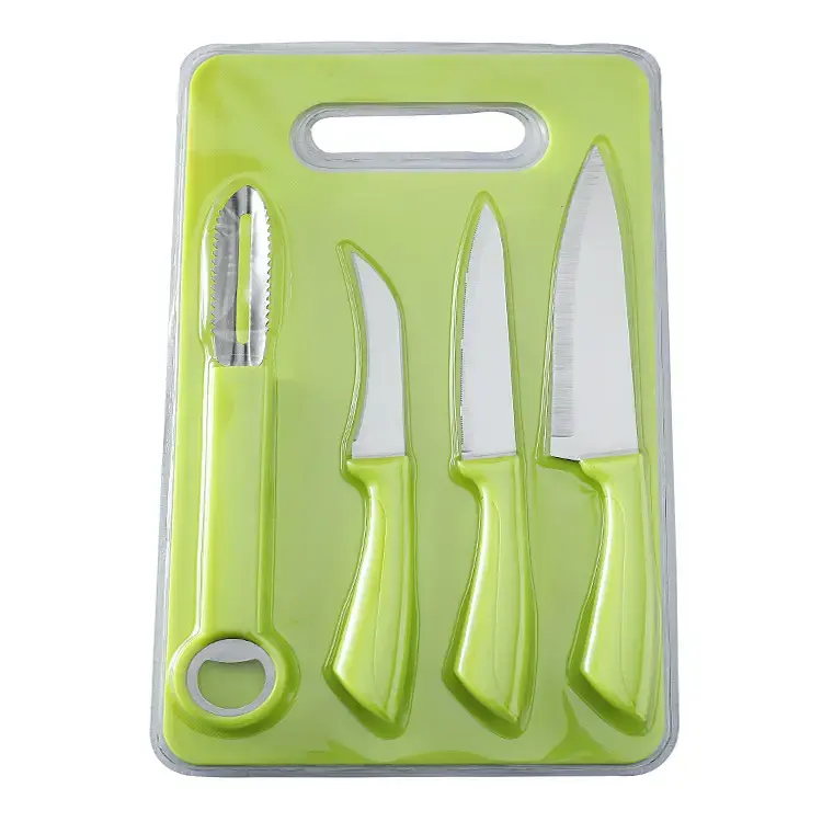 [5 K 07] Kit of 3 peeling knives, zester and cutting board 5 K 07